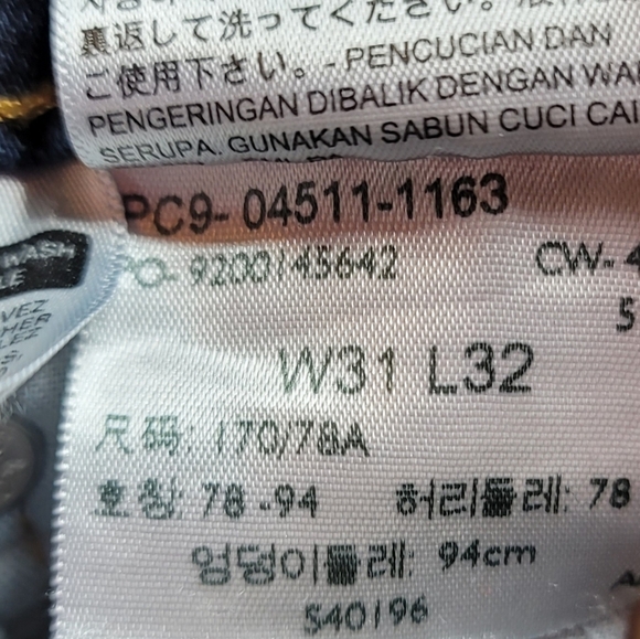 Levi's 511 Straight Leg Midwash Men's Jeans Size 31/32 - Picture 7 of 13